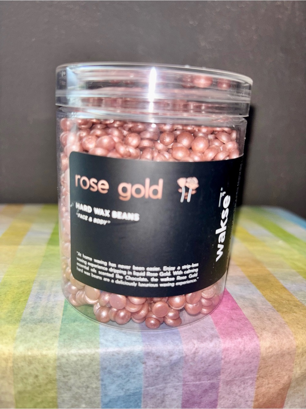 ® Wakse Rose Gold Hard Wax Beans for Face & Body - Rose Gold